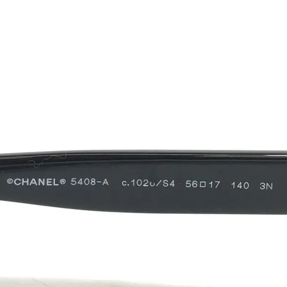 CHANEL Sunglasses 5408-A c.1026/S4 Black White Oversize Square with Black Lenses - Picture 11 of 12